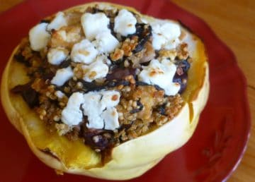 Stuffed acorn squash for Sukkot