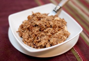 Vegetarian chopped liver in a bowl