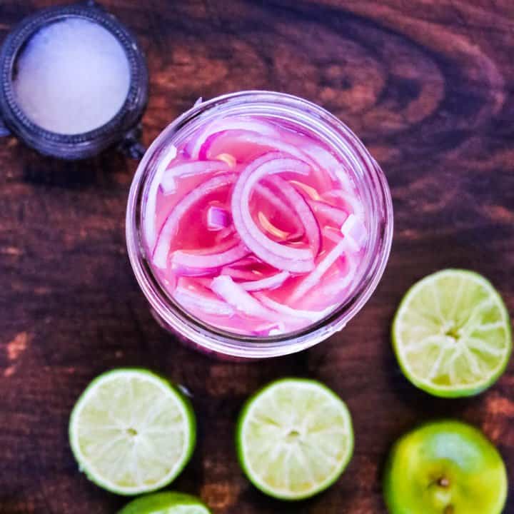 Mexican Pickled Onions with Lime Juice