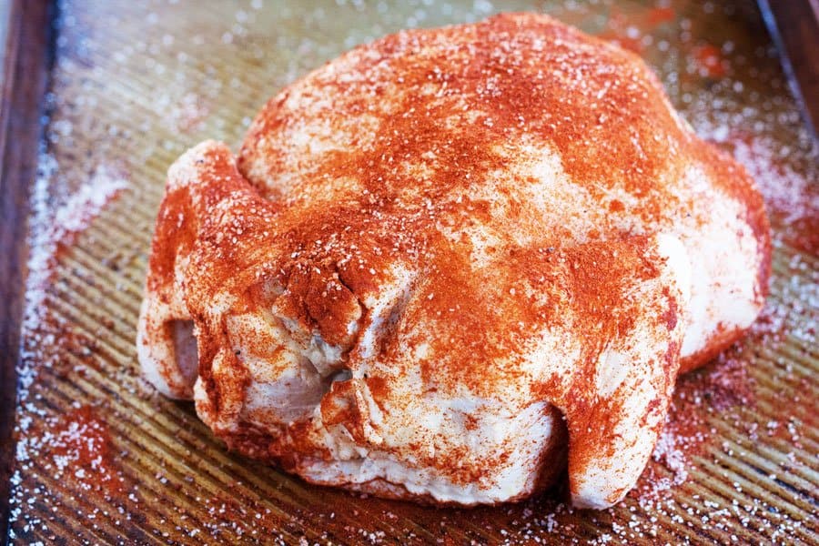 spice rubbed whole chicken