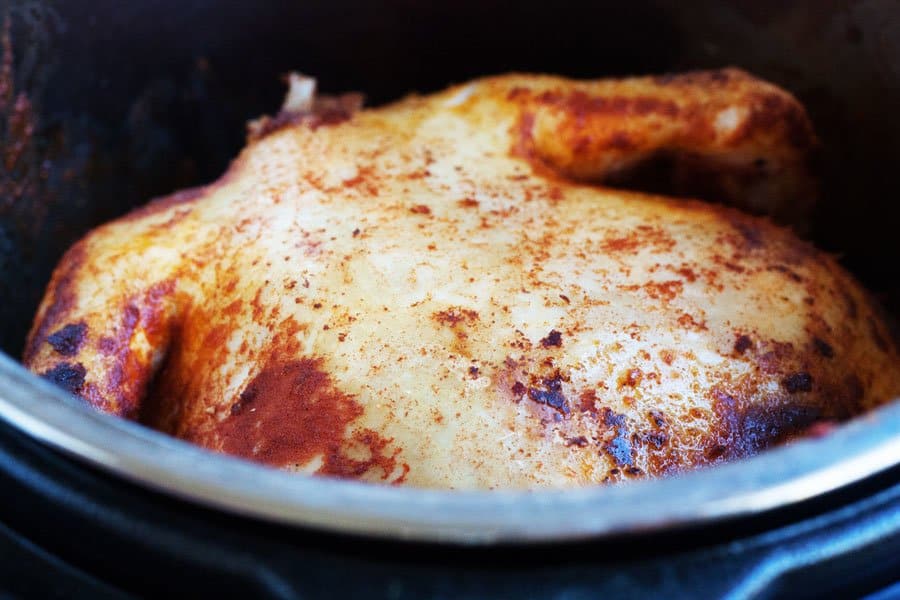 Cook a whole chicken in an instant pot