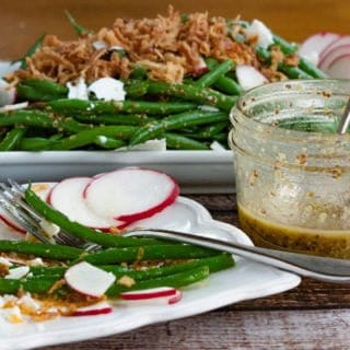 green bean salad with dressing