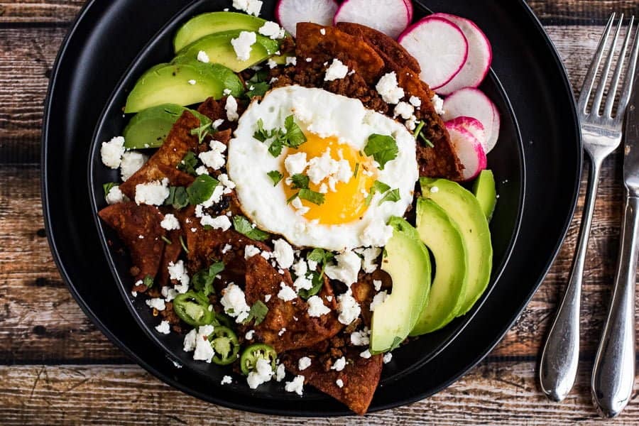 Chilaquiles with Red Chile Sauce - All Ways Delicious