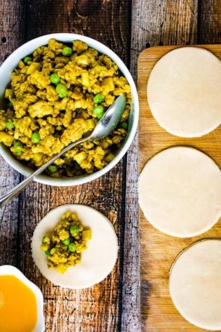 filling thai curry puffs