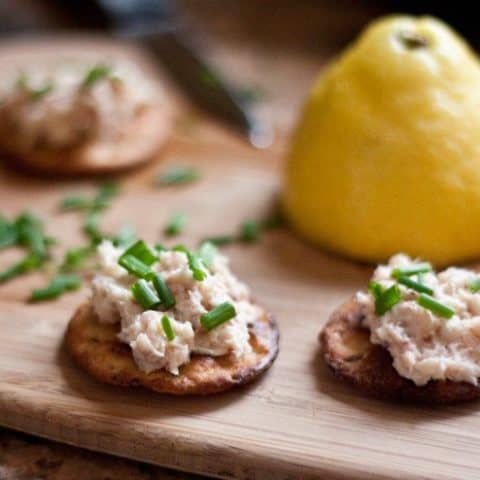 smoked trout spread with lemon