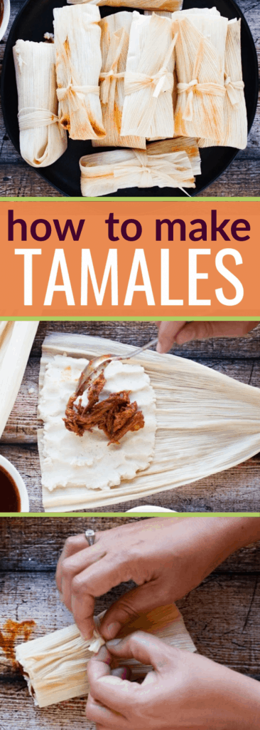 pinterest pin for how to make tamales