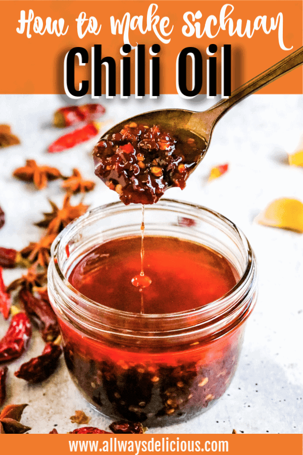 pinterest pin for how to make chili oil