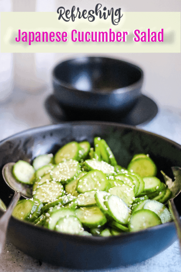 Japanese cucumber salad pinterest pin