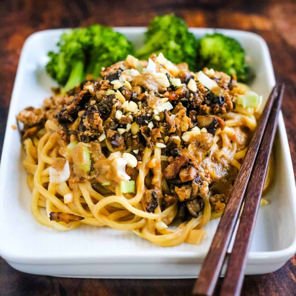 Vegetarian Dan Dan Noodles with Tofu and Shiitakes | All Ways Delicious