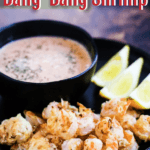Crispy bang bang shrimp made in an air fryer.