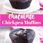 chocolate chickpea muffins pinterest pin