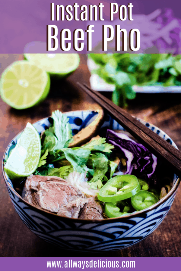 pinterest pin for instant pot beef pho