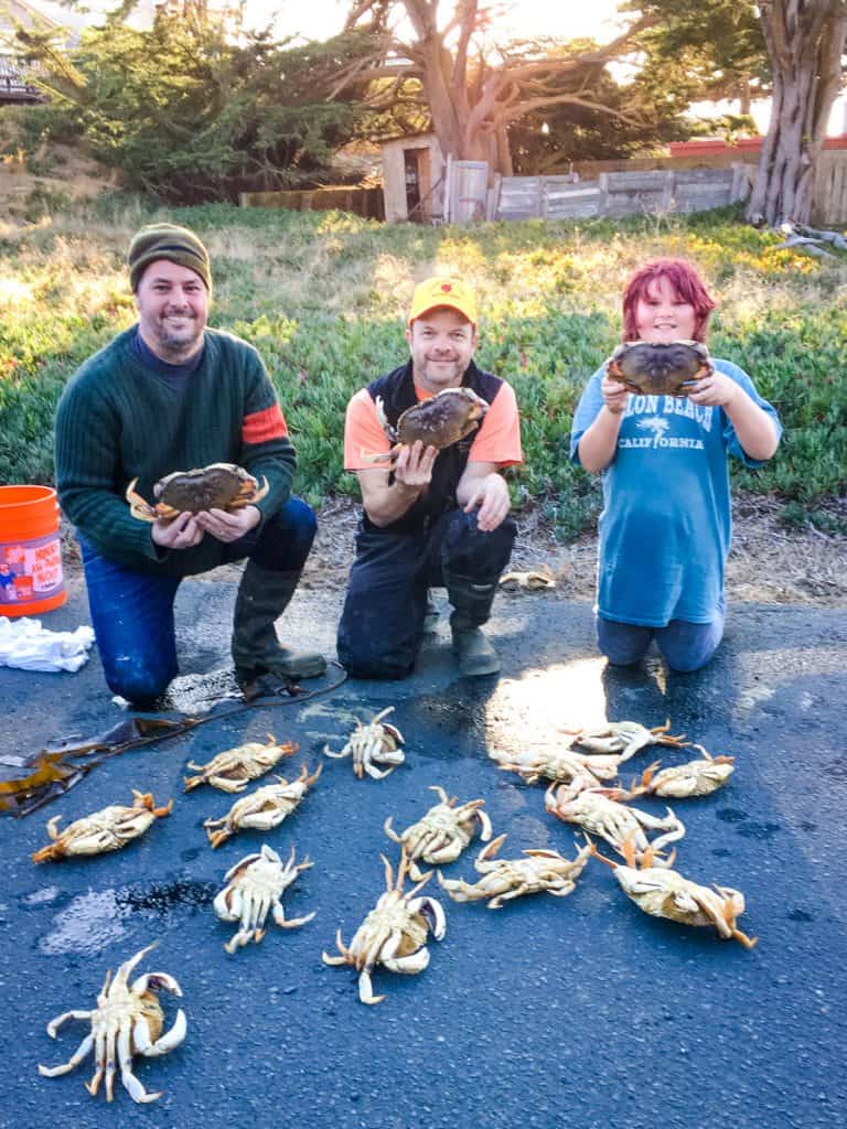 Crabbers with the day's catch