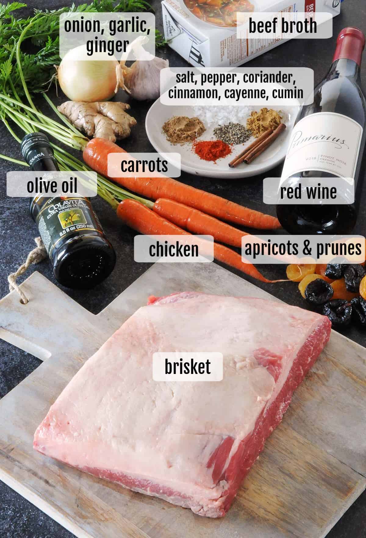 Ingredients needed to make the recipe.