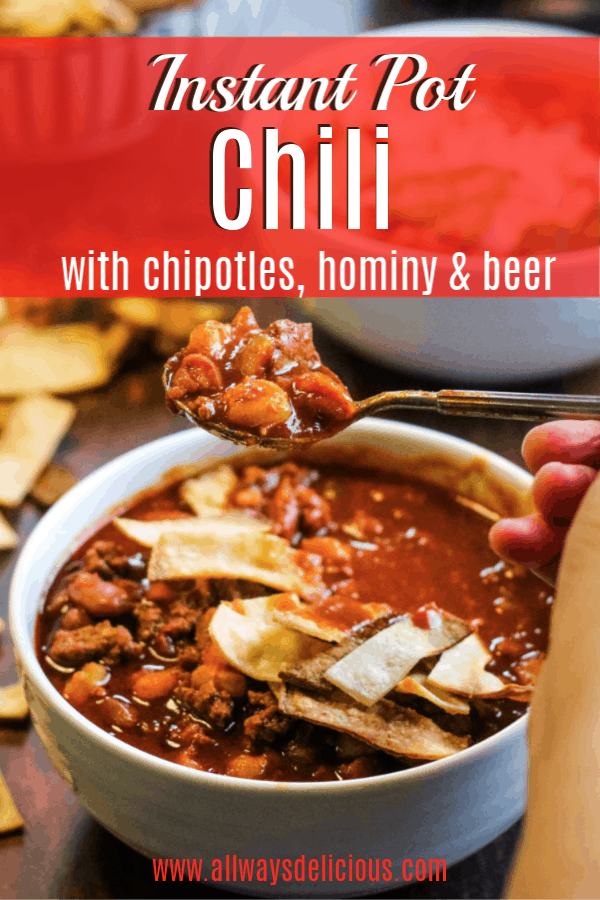 pinterest pin for instant pot chili