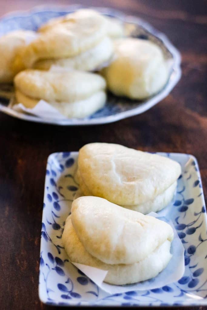 steamed buns on a plate