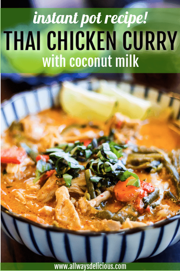 pinterest pin for thai chicken curry