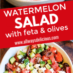 Watermelon salad with feta.
