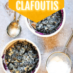 5 ingredient blueberry clafoutis.