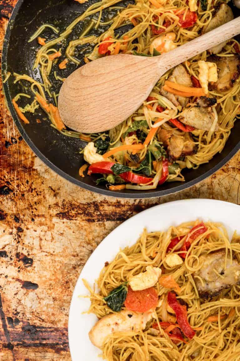 Easy OneSkillet Singapore Rice Noodles All Ways Delicious
