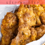 Step-by-step guide for cooking air fryer fried chicken.