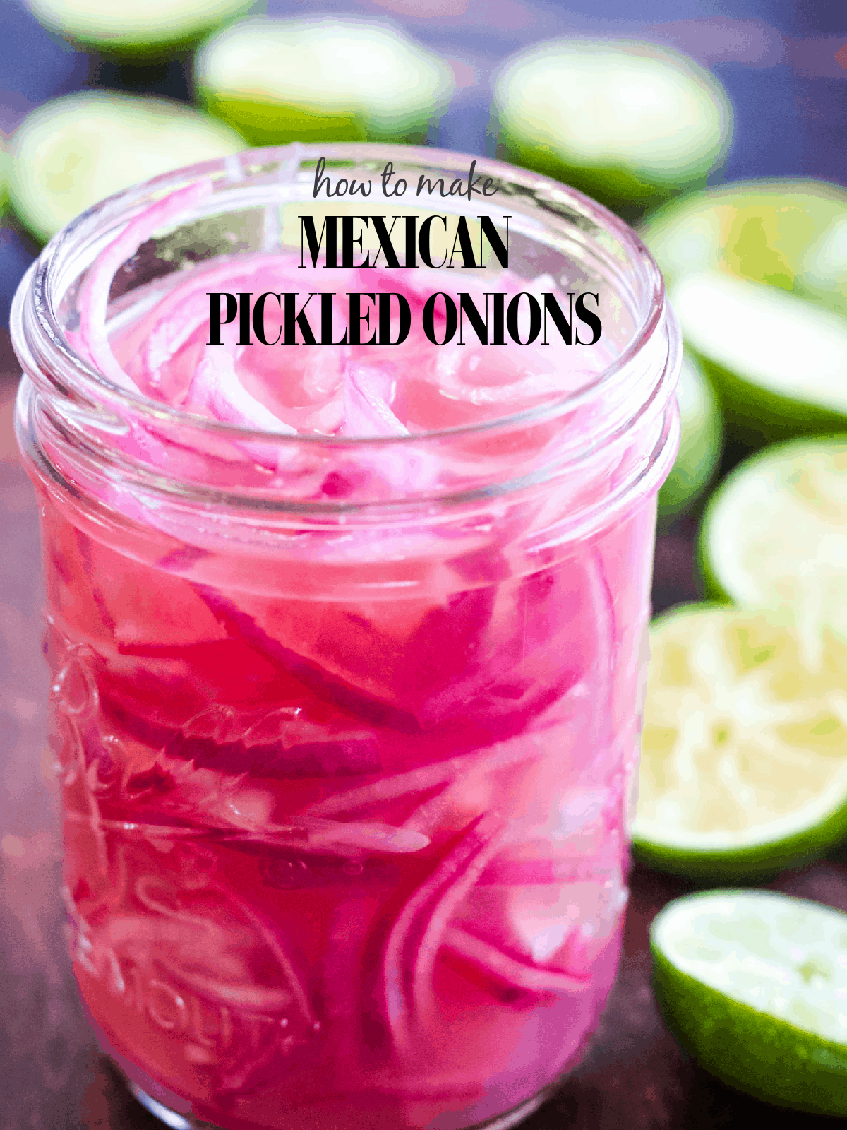 Mexican pickled onions in a jar.