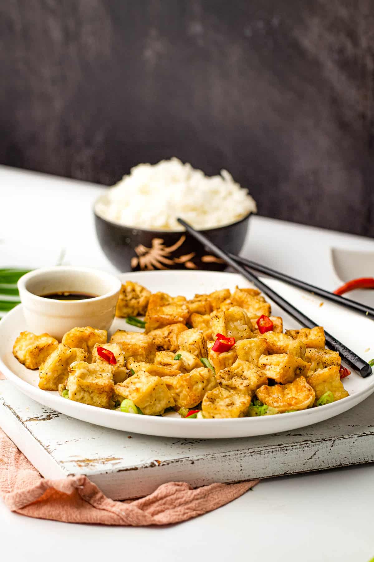 Air Fryer Salt and Pepper Tofu All Ways Delicious