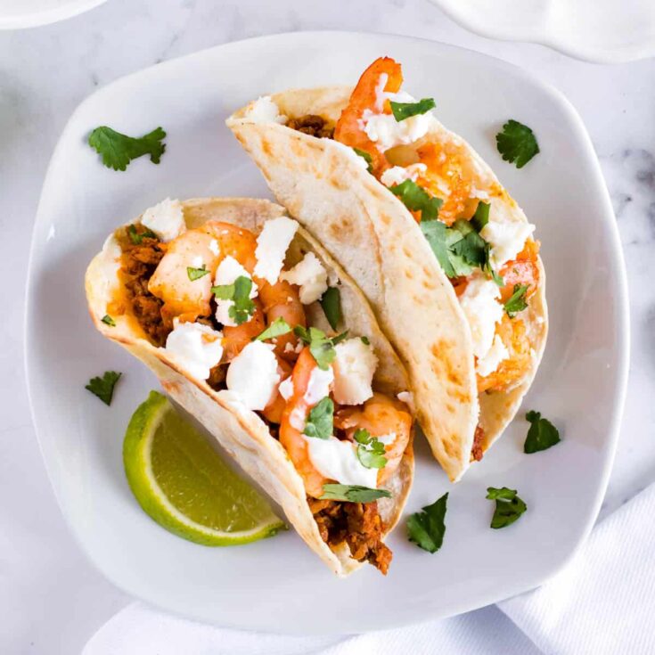 Shrimp and Chorizo Tacos | All Ways Delicious