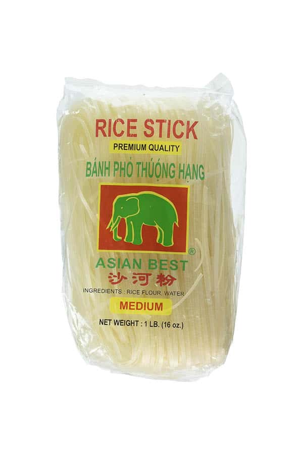 rice stick noodles in pacakge.