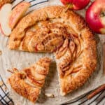overhead shot of an apple galette.