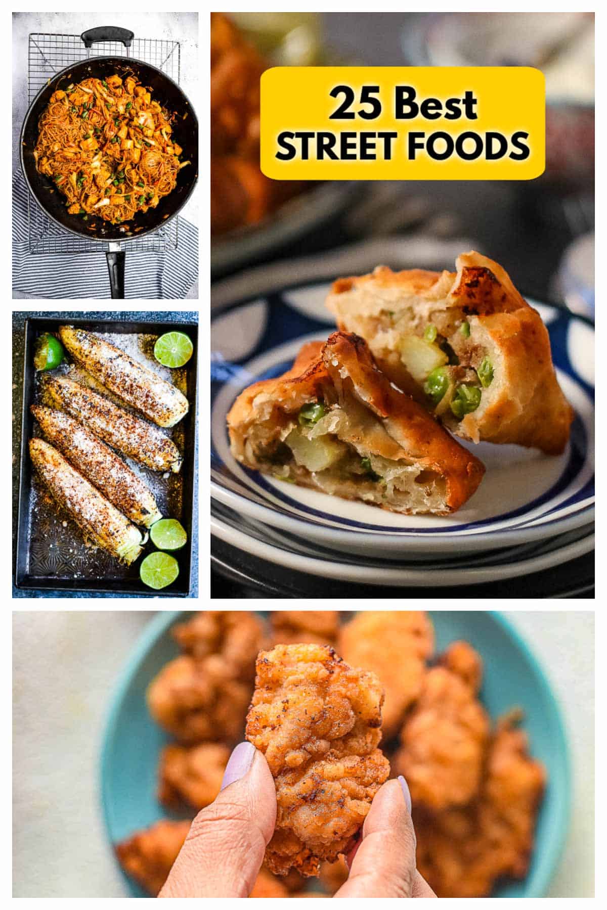 photo collage for 25 best street foods.