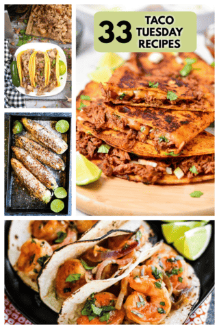 A collage of taco tuesday recipes.