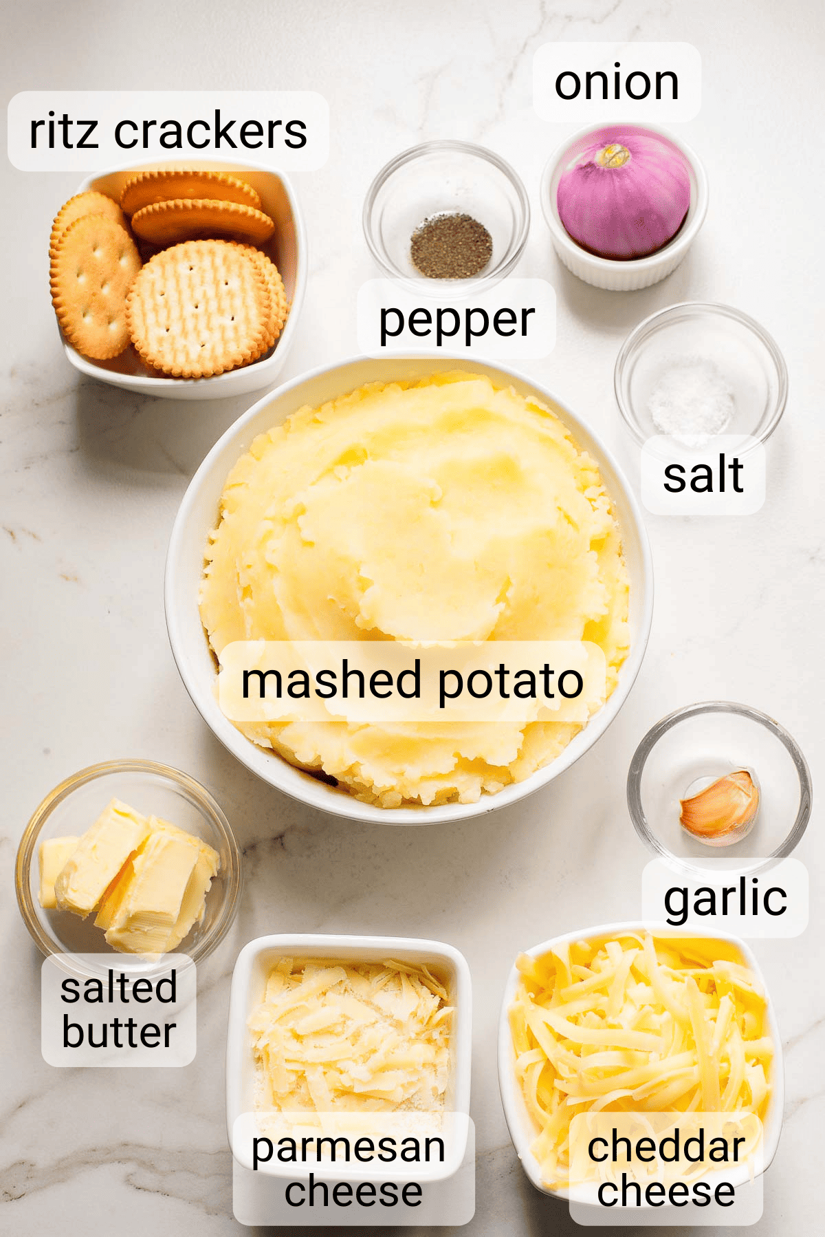 Cheesy mashed potato crackers.