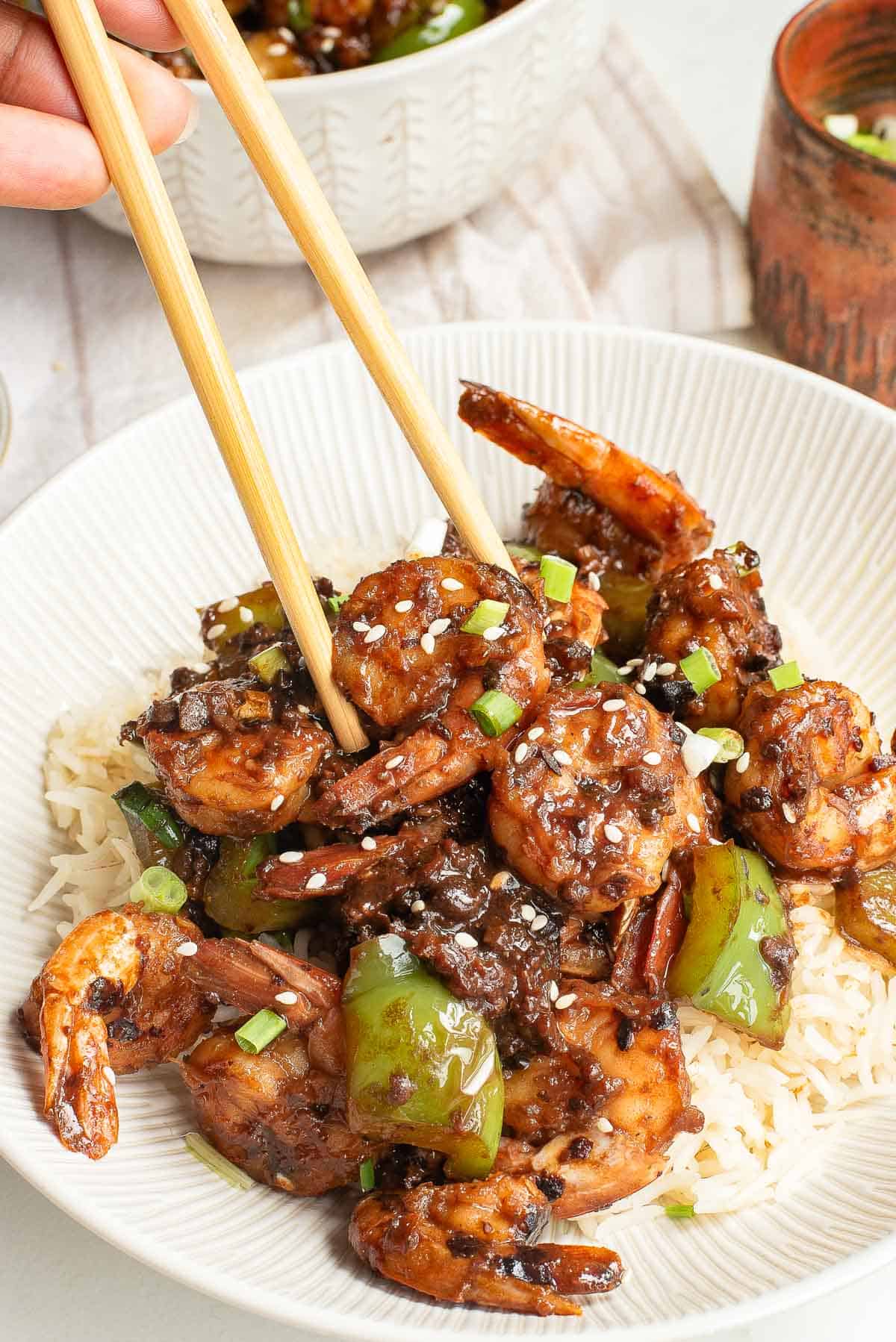 Shrimp in Black Bean Sauce